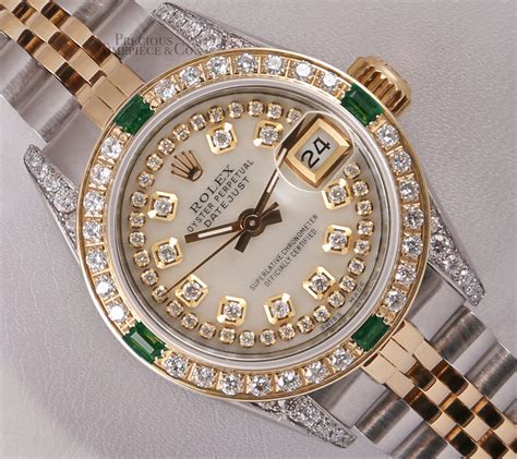 lady rolex vintage with diamonds white gold|Rolex datejust 26mm ladies price.